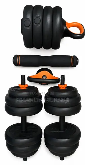Adjustable Dumbbells Black and Orange