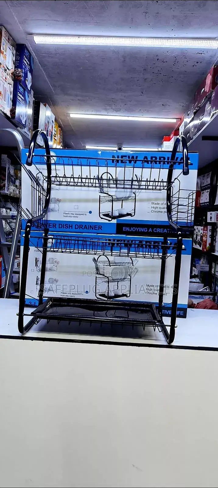 3-Layer Kitchen Dish Rack With Drain Tray