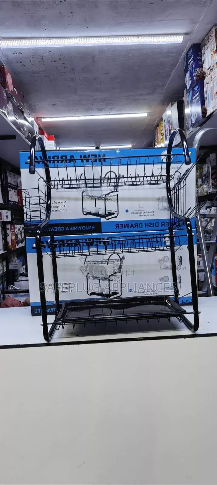 3-Layer Kitchen Dish Rack With Drain Tray