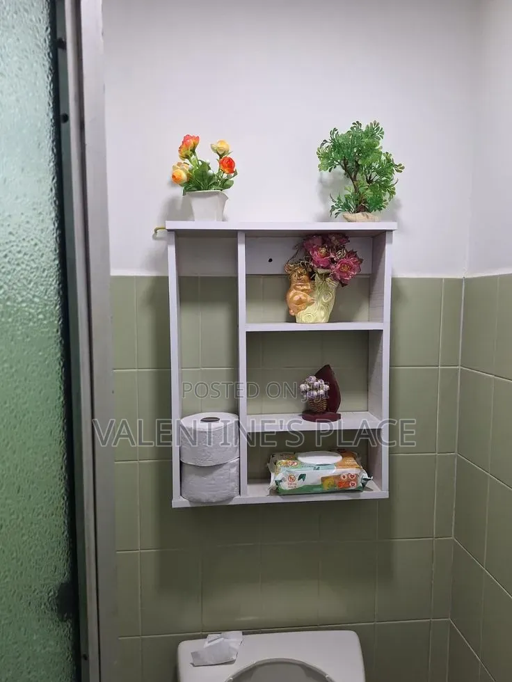 Modern Wall-Mounted Bathroom Storage Shelf / Organizer