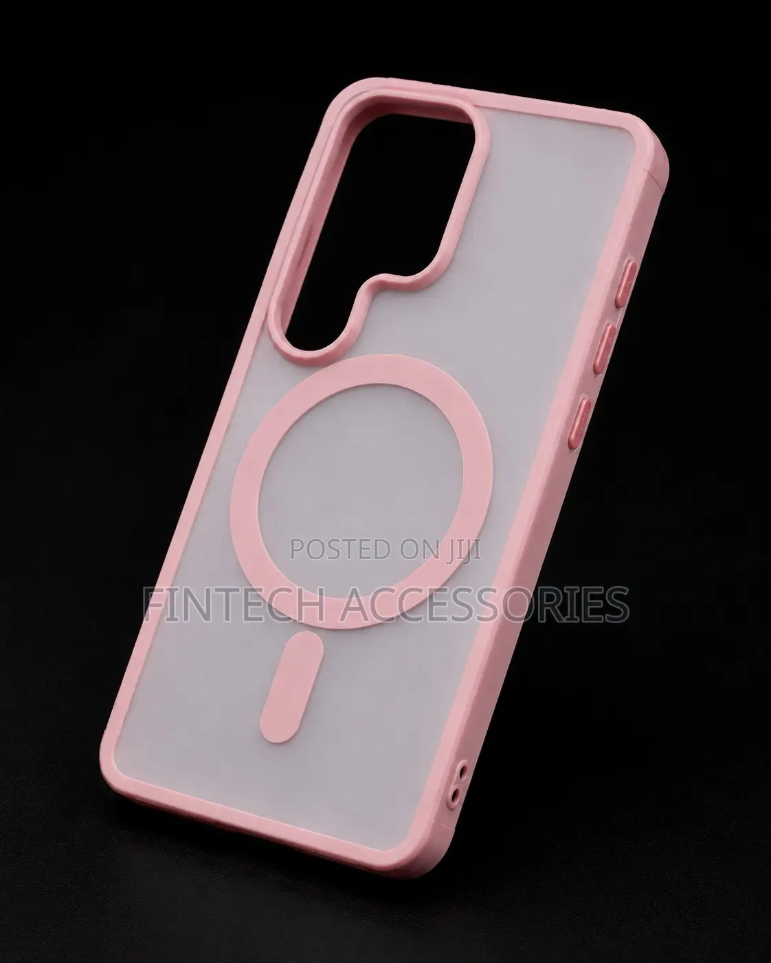 Magnetic Clear Case for Samsung Galaxy S25 Ultra – Frosted Back-Black