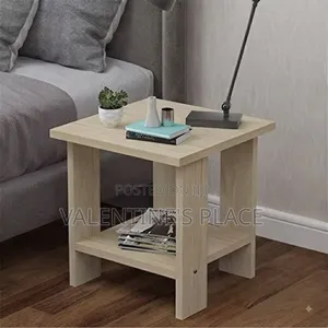 Wooden Bedside Nightstand / Accent End Table With Storage Shelf