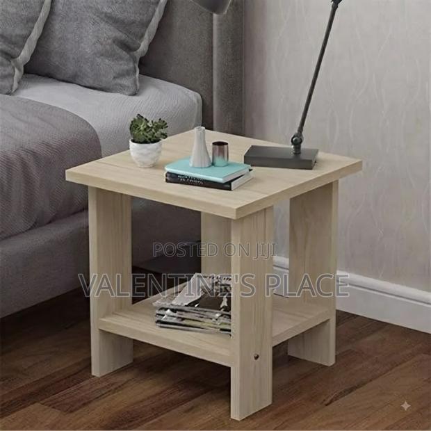 Wooden Bedside Nightstand / Accent End Table With Storage Shelf - thumbnail 2