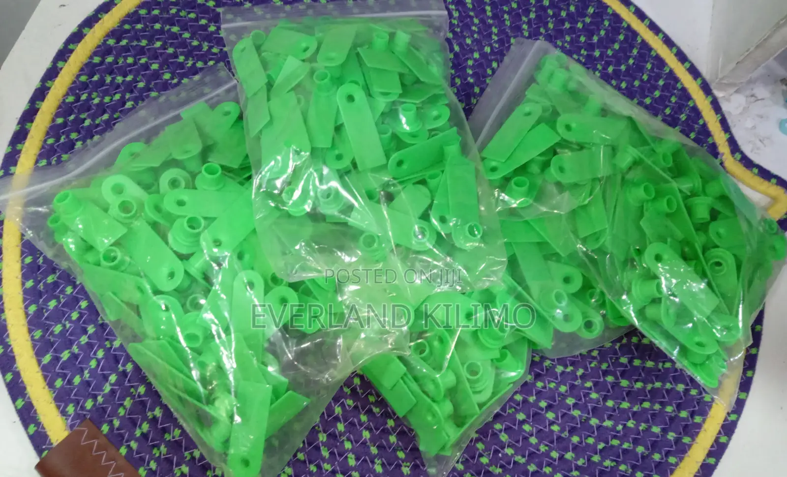 Green Slim Tags for Sheep Ranches - Each Numbered