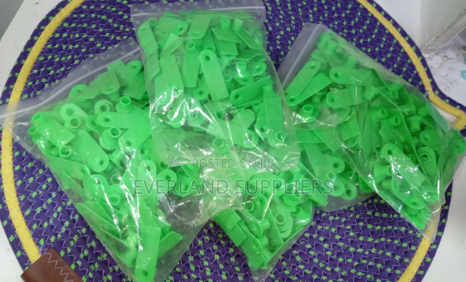 Green Slim Tags for Sheep Ranches - Each Numbered