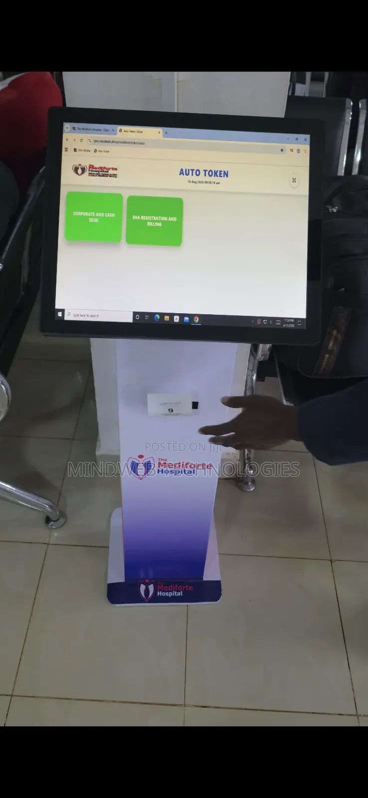 19 -21.5 Inch Queue Management System (Qms),Ticket Booths,Ticket Kiosk