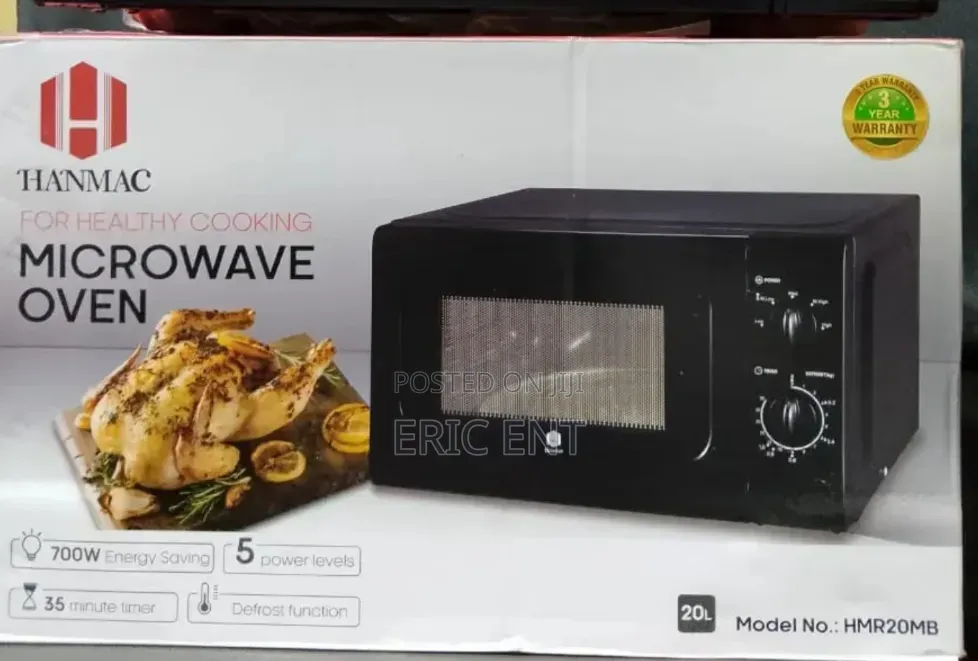 Hanmac 20L Manual Black White Microwave (3 Years Warranty)