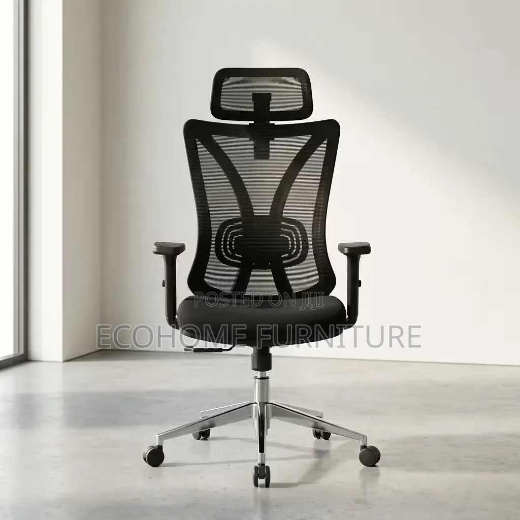 Office Chair Ergonomic Mesh High Back Adjustable Headrest