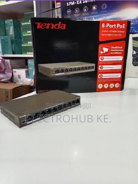 Tenda 8 Port PoE Network Switch for CCTV Cameras