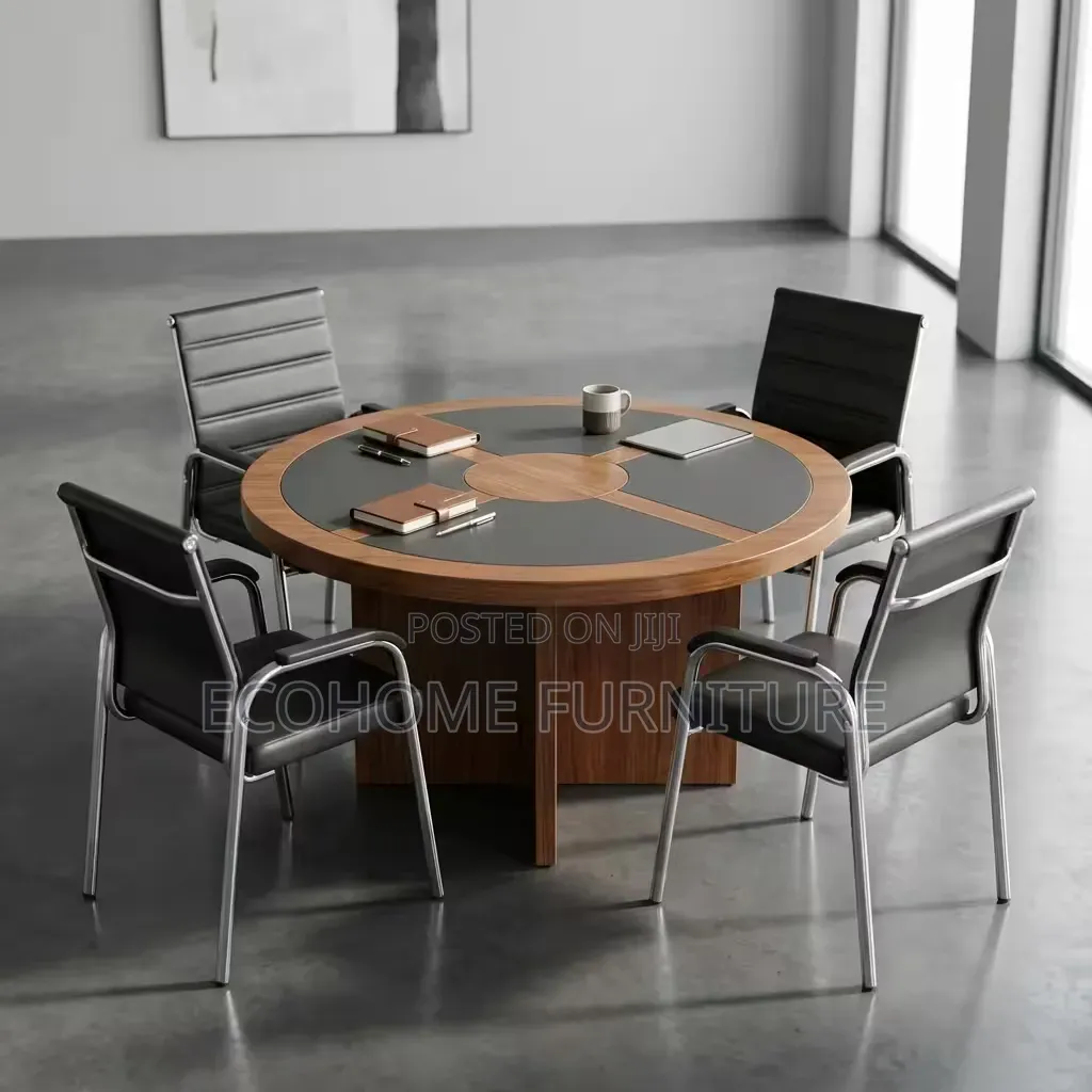 Boardroom Table Round Wooden Conference Meeting Table