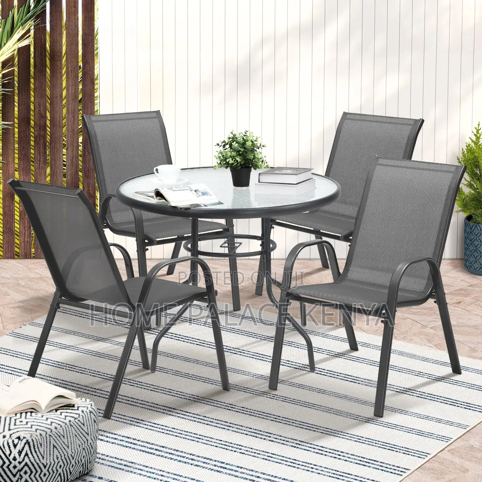 Outdoor Dining Set; Premium Portable Folding Outdoor Dining Set