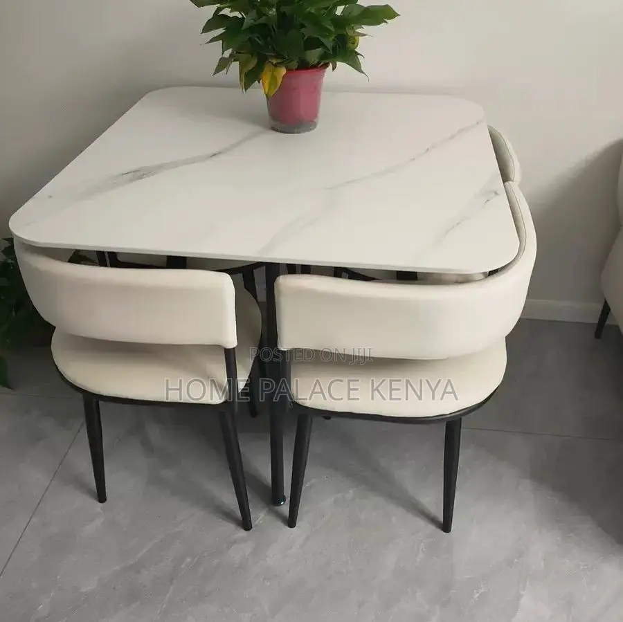 Dining Set; Elegant Marble Top Dining Furniture Set