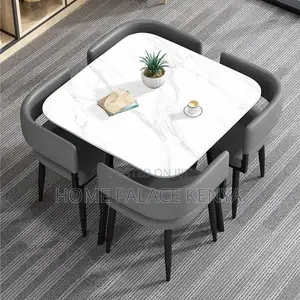 Dining Set; Elegant Marble Top Dining Furniture Set