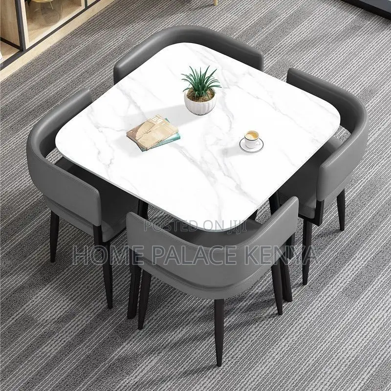 Dining Set; Elegant Marble Top Dining Furniture Set