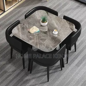 Dining Set; Elegant Marble Top Dining Furniture Set