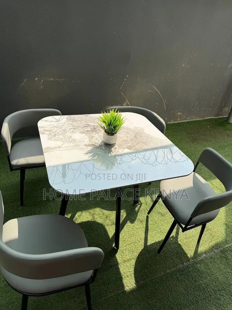 Dining Set; Elegant Marble Top Dining Furniture Set