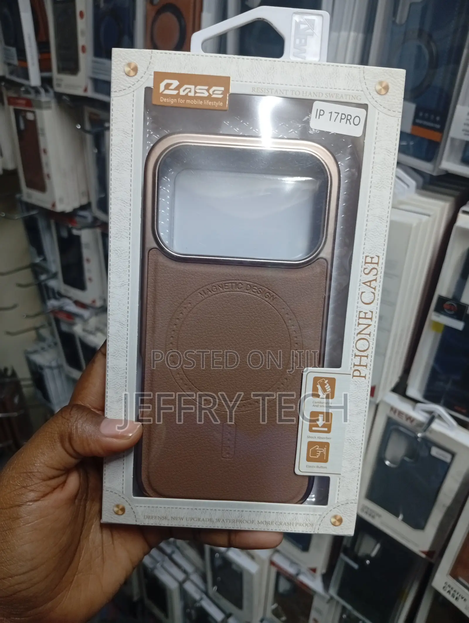 Brown -Leather MagSafe Ring Case Is for the Samsung Galaxy S24 Ultra