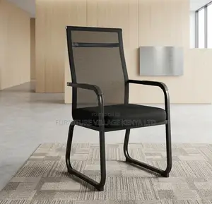 Boardroom Chair; Mesh Mid Back Non Swivel Guest Chair