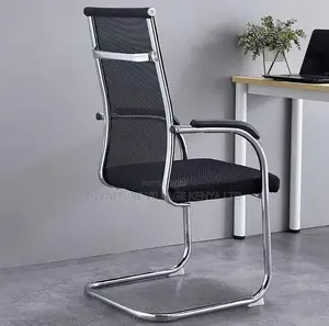 Boardroom Chair; Mesh Mid Back Non Swivel Guest Chair
