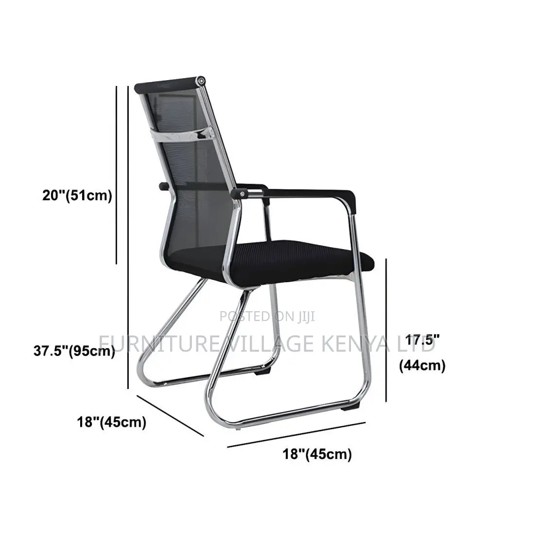 Boardroom Chair; Mesh Mid Back Non Swivel Guest Chair