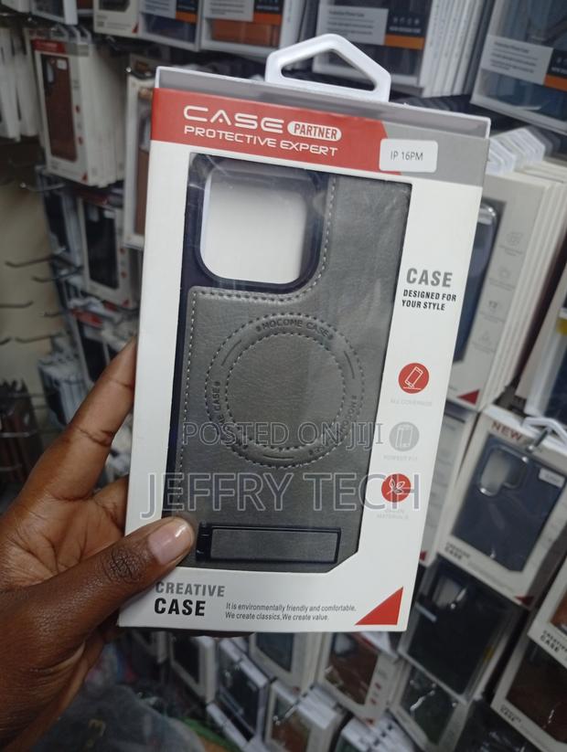 Leather MagSafe Case With a Kickstand for the iPhone 16 Pro Max - main view