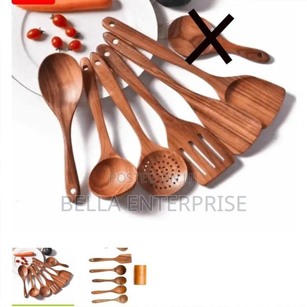 7pcs Wooden Cooking Cultery setGood Quality Easy to Clean