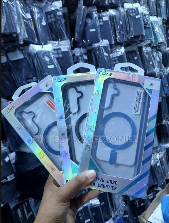 Magnetic Clear Case for Samsung Galaxy A15 – Multiple Colours - main view