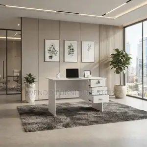 Office Desk; 0.9 Meters White Clereric Office Home Desk