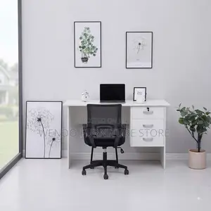 Office Desk; 0.9 Meters White Clereric Office Home Desk