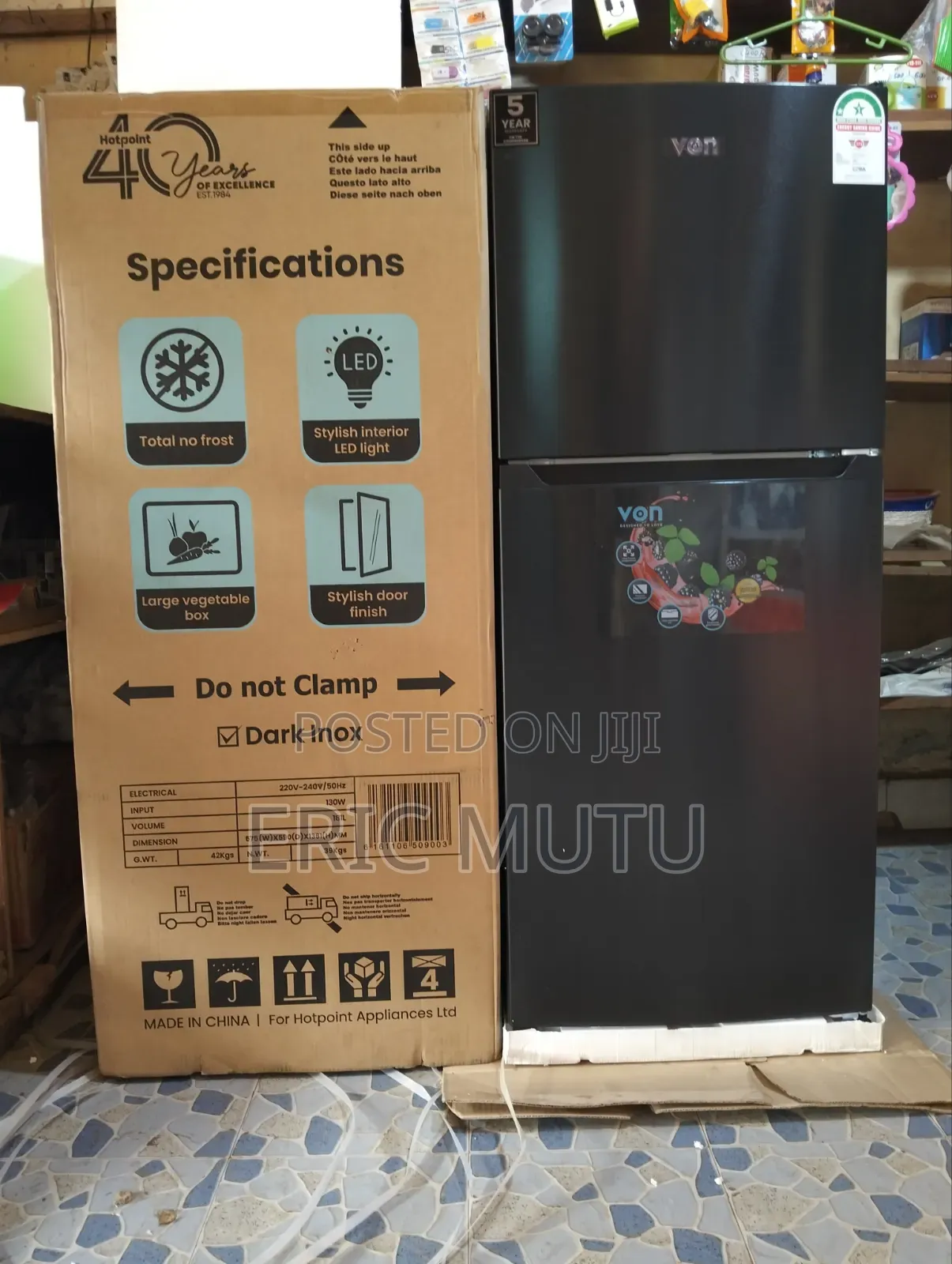 Double Door Fridge Von