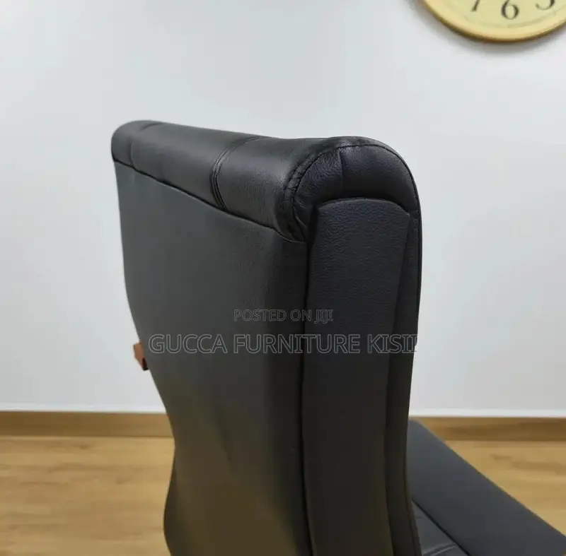 Leather Chair; Mahogany Pulpit/Office Chair