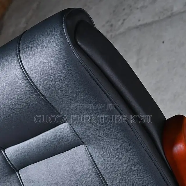 Leather Chair; Mahogany Pulpit/Office Chair