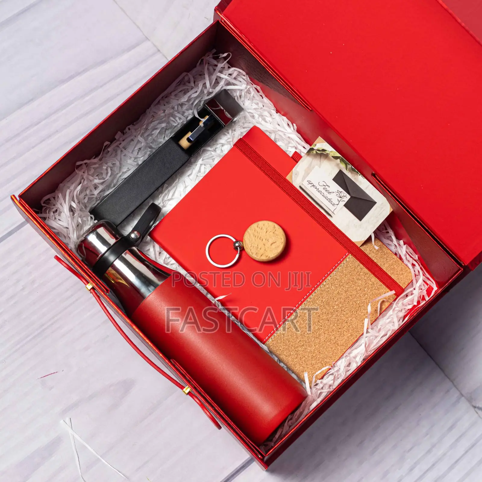 Executive Gift Set With Flask, Notebook, Pen With Pen Casing Keychain