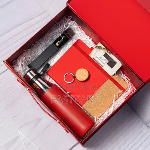 Executive Gift Set With Flask, Notebook, Pen With Pen Casing Keychain