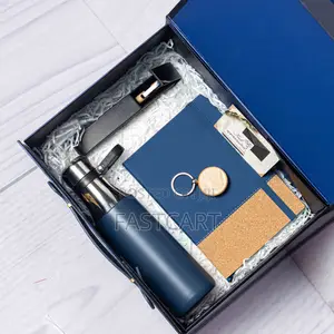 Executive Gift Set With Flask, Notebook, Pen With Pen Casing Keychain