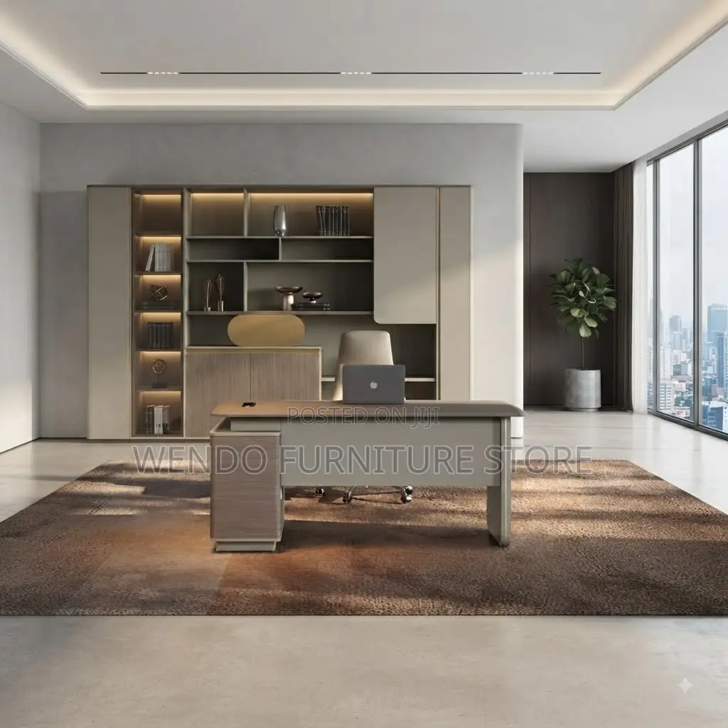 Office Desk; 1400mm Executive Brown Support Desk