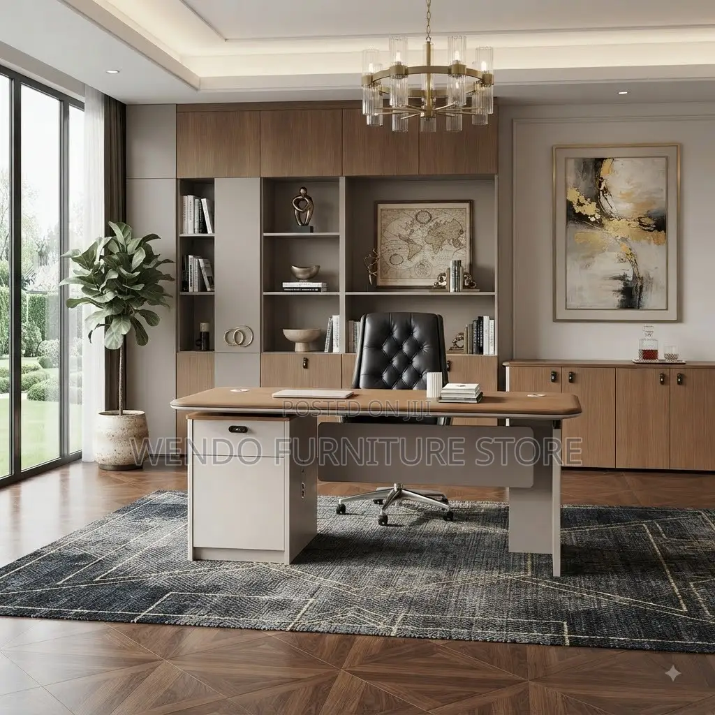 Office Desk; 1400mm Executive Brown Support Desk