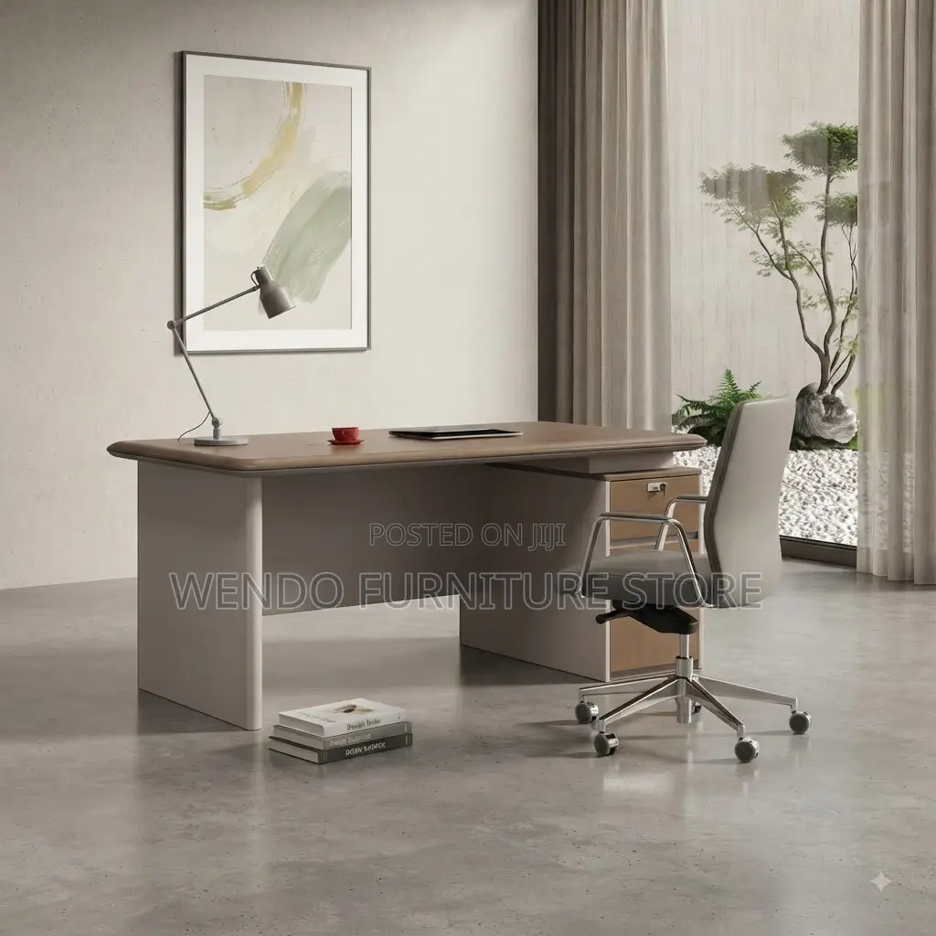 Office Desk; 1400mm Executive Brown Support Desk