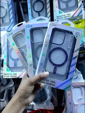 Magnetic Clear Case for iPhone 14 ProMax–Magnetic Ring.Multiple Colors