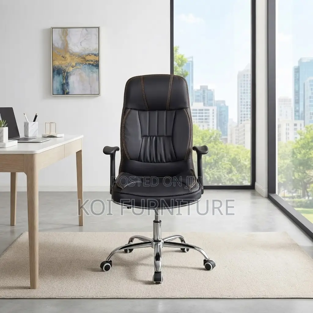 Office Chairs; Reclining Leather Desk Chair