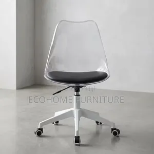 Office Chair Modern Clear Acrylic Swivel With Wheels