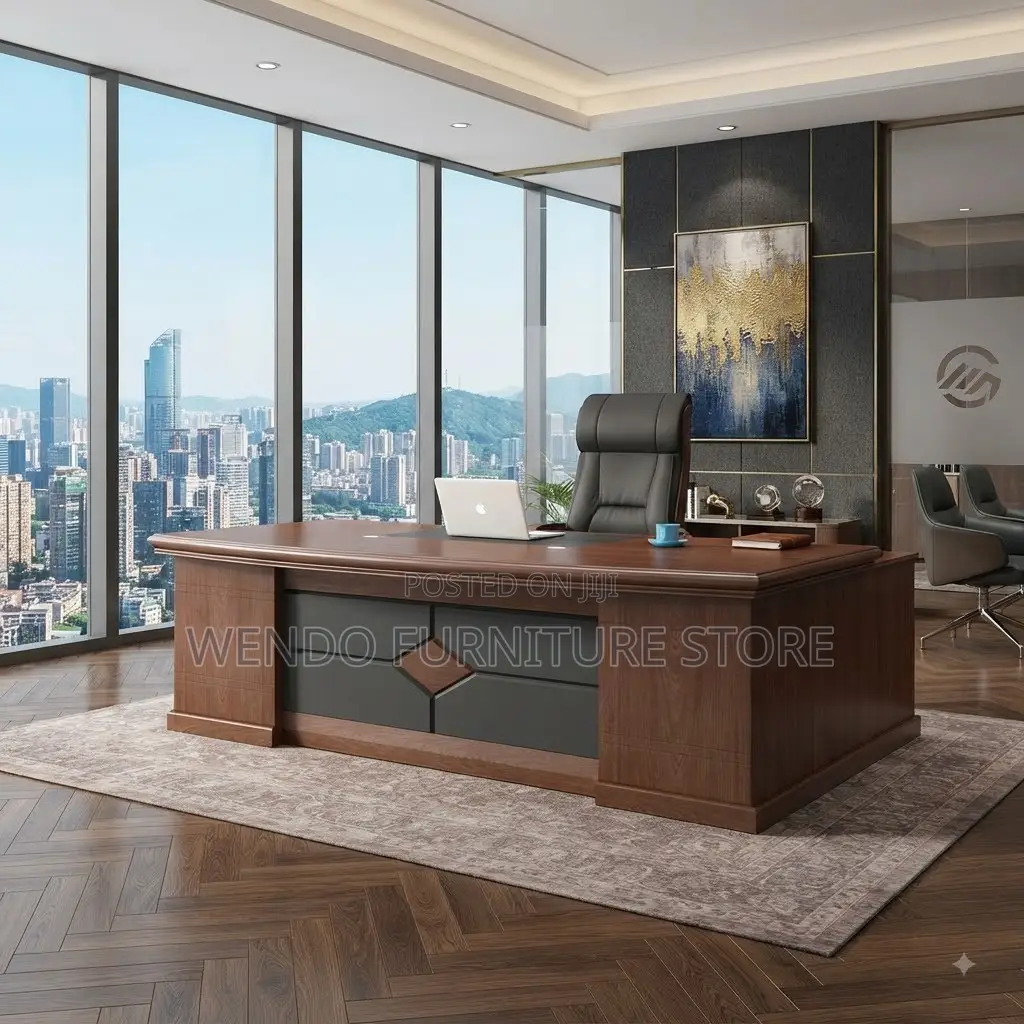 Office Desk; Brown 1800MM Executive Superior Boss Desk