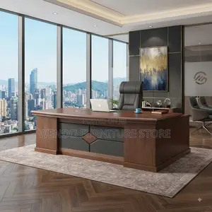 Office Desk; Brown 1800MM Executive Superior Boss Desk