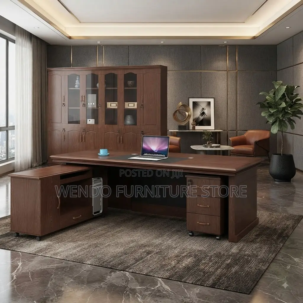 Office Desk; Brown 1800MM Executive Superior Boss Desk
