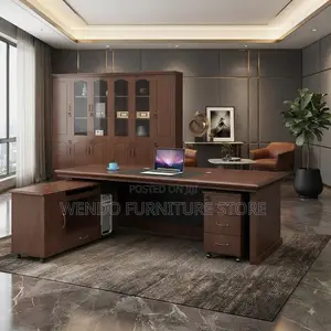 Office Desk; Brown 1800MM Executive Superior Boss Desk