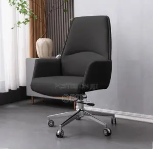 Office Chair : Premium Mid-Back Leather Office Chair