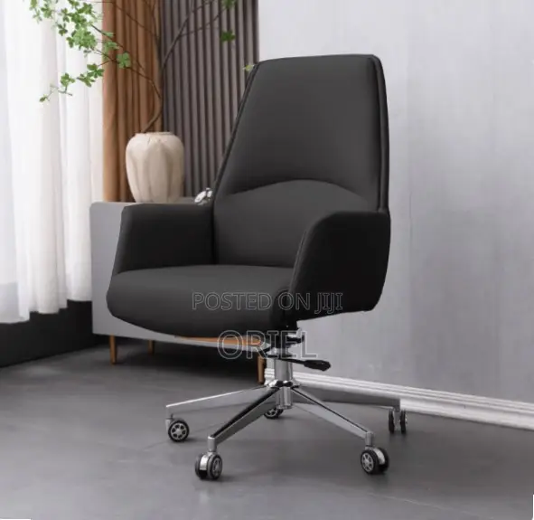 Office Chair : Premium Mid-Back Leather Office Chair