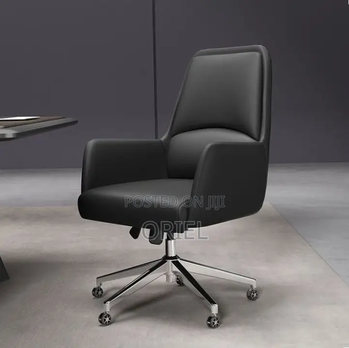 Office Chair : Premium Mid-Back Leather Office Chair