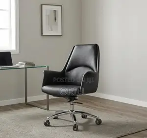 Office Chair : Premium Mid-Back Leather Office Chair