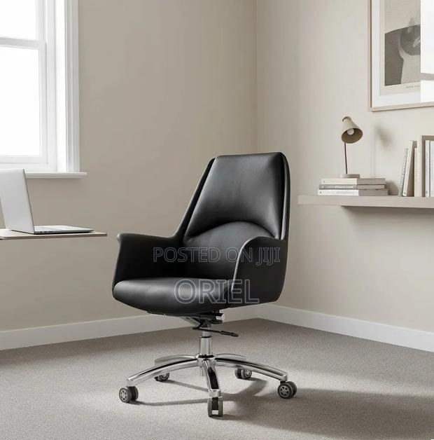 Office Chair : Premium Mid-Back Leather Office Chair - thumbnail 7